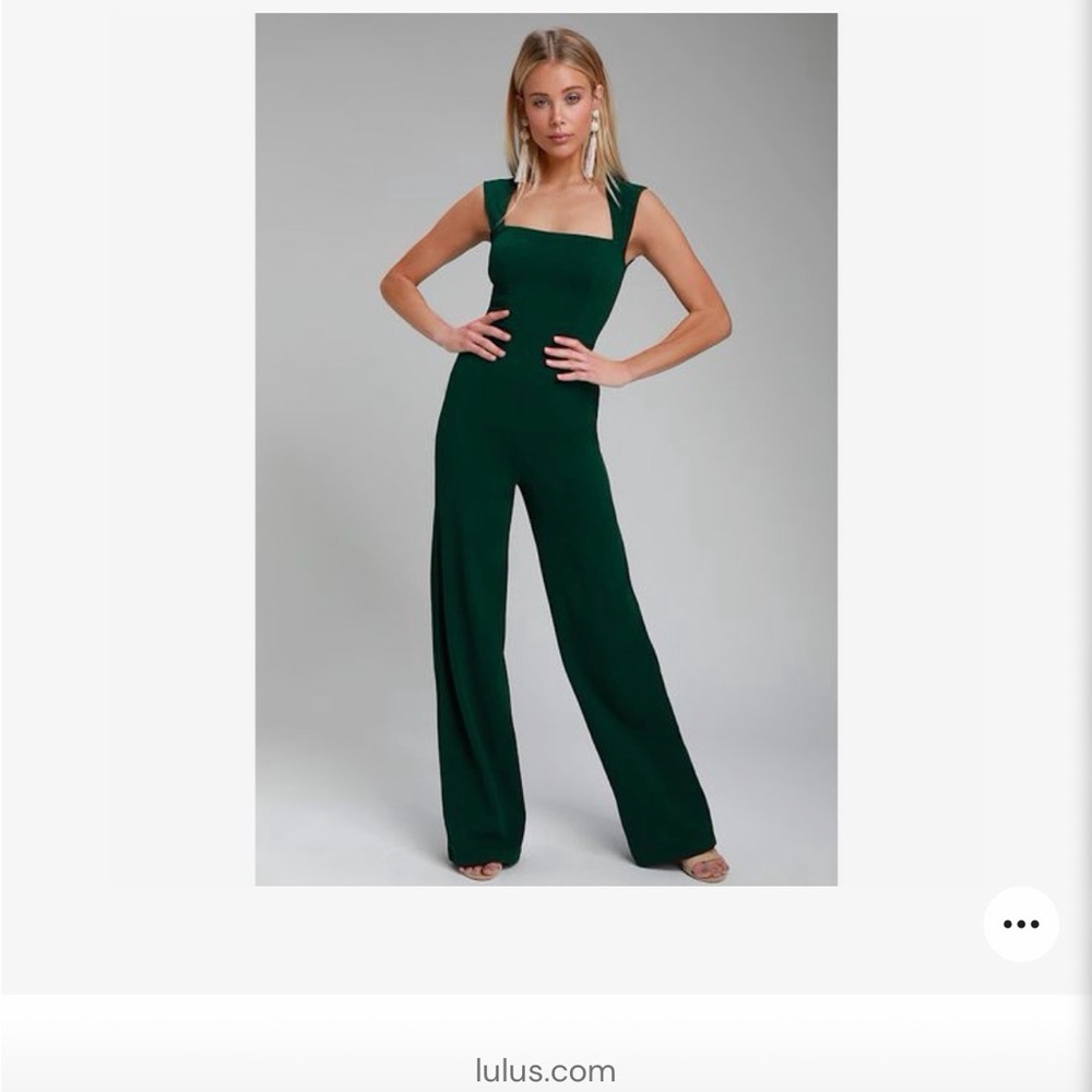 Lulu's Elegant Dark Green Jumpsuit